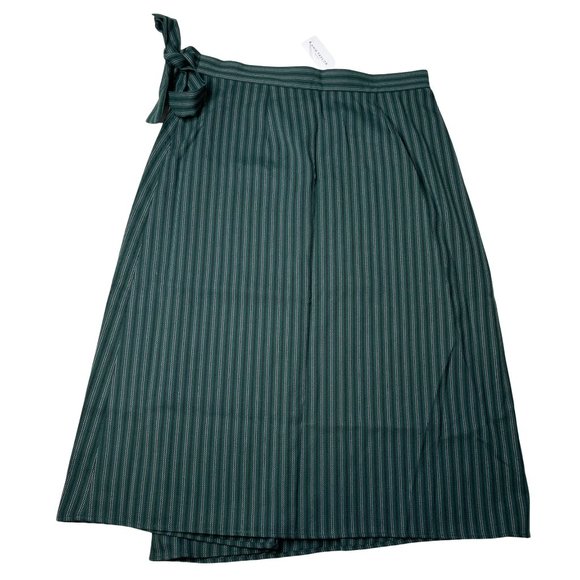 Ann Taylor Factory Green Wrap Skirt - Picture 3 of 14